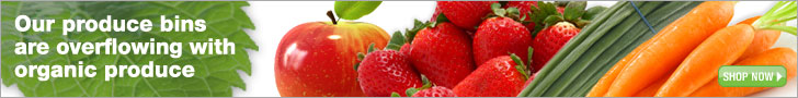 organic produce horizontal web banner